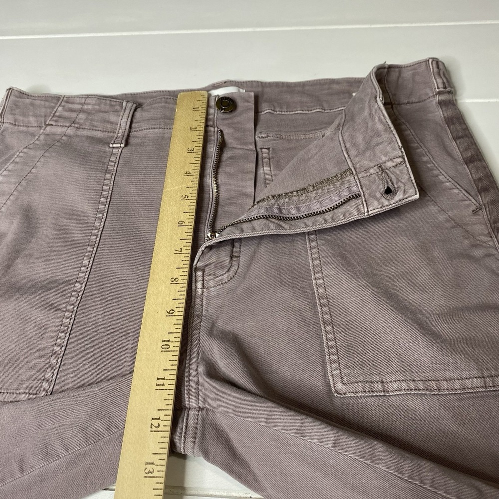 PISTOLA Straight Leg Pant Women Size 31 Pale Purple Cropped Utility High Rise - Picture 8 of 15